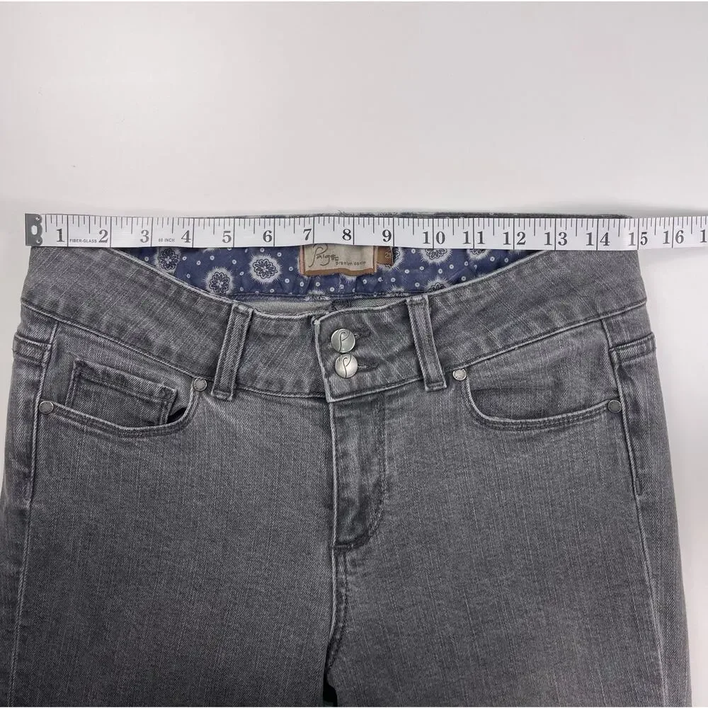 Vintage Paige Hidden Hills Gray Straight Leg Jeans Size 29 Made in USA - Picture 7 of 10